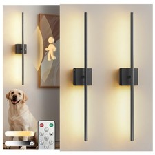Battery Operated Wall Sconces Set of 2, Battery Wall Sconce 10000mAh, Black R...