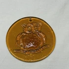 Blenko Glass Amberina Owl on a Branch Window Ornament Sun Catcher Vintage Retro