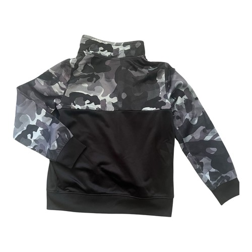 Nike casual sports jacket blazer Boys 4 charcoal abstract print full zip logo - Picture 7 of 10
