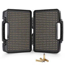 640 Rounds 22LR Ammo Case, Portable Hard Ammo Storage Box, Lockable Travel Bu...