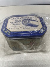 1990s J  P Coats Sewing Tin Reproduction New Never Used