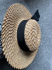 vintage fenwick 1950s straw hat ladies boater goodwood festivals