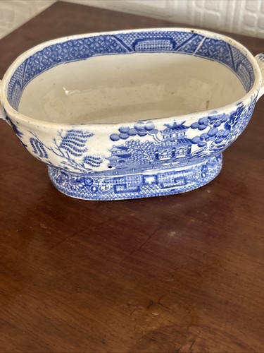 Antique Georgian Davenport Willow Pattern Small Serving Tureen - Picture 7 of 14