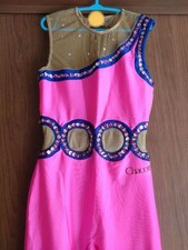Chacott Rhythmic Gymnastics Pink Leotard S Sparkle Backless Slim Fit