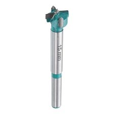 Forstner Drill Bit 19/32" (15mm) Carbide Wood Hinge Hole Opener Round Shank