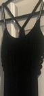 Women’s Black Strappy Sleeveless Chemise, Polyester Knit Solid, Size S — photo 1