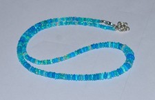 16  Natural Ethiopian Opal Welo Fire Opal Gemstone Beads Necklace AF0170