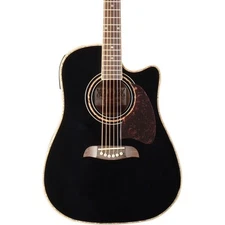 Oscar Schmidt OG2CE Dreadnought Acoustic-Electric Guitar, Spruce Top, Black