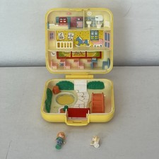 RARE 1989 Polly Pocket Midges Nursery Playground School Yellow Compact Baby MOM