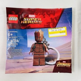 LEGO Marvel Polybag Lot of 5 30447 * 30525 * 30679 * 30449 * Groot Keychain
