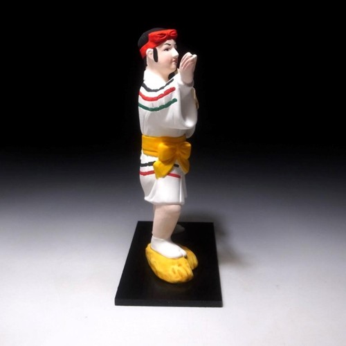 $TL18 Vintage Japanese Clay doll, Japanese Dancer, Famous Fish dance - Picture 6 of 12