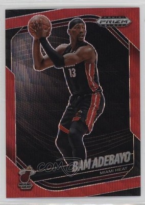 2024-25 Panini Prizm Black Ruby Wave Prizm Bam Adebayo #50 0nr3