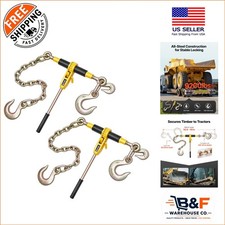 Versatile 9200 Lbs Rated Ratchet Chain Binder - Ideal For Transport And Towing