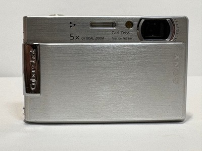 Sony Cyber-shot DSC-T100 Compact Digital Camera Silver 5x Zoom Carl Zeiss Lens