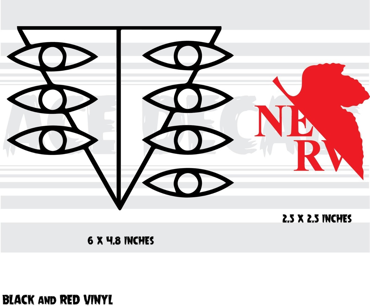 Evangelion - 2pack -Seele - Nerv logo - Anime Laptop Car Vinyl