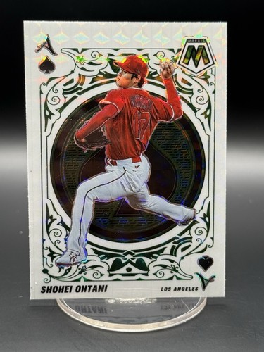 2022 Panini Mosaic Shohei Ohtani Aces #A-2 Green Mosaic Prizm SP Angels
