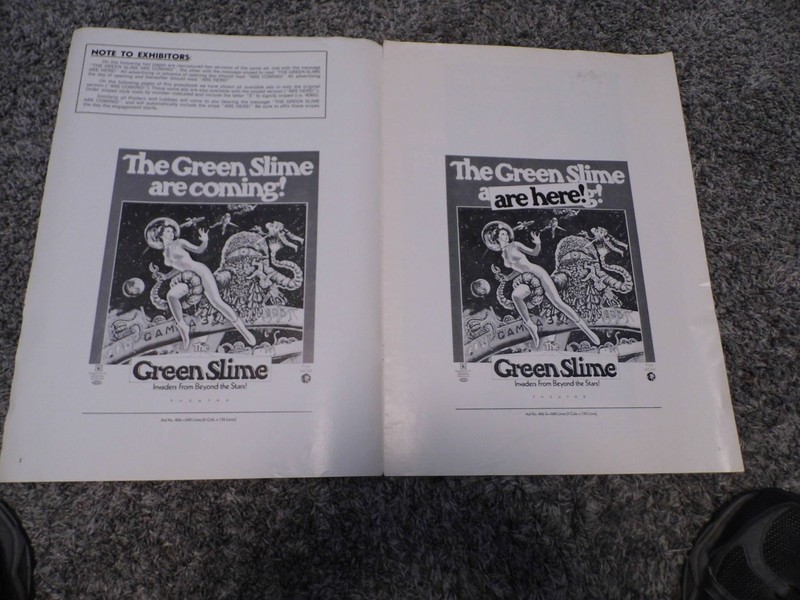 1969 VTG PRESSBOOK "GREEN SLIME" INVADERS FROM BEYOND THE STARS USED