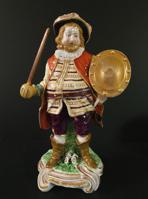 Derby Porzellan Figur von James Quinn in der Rolle des Falstaff um 1820