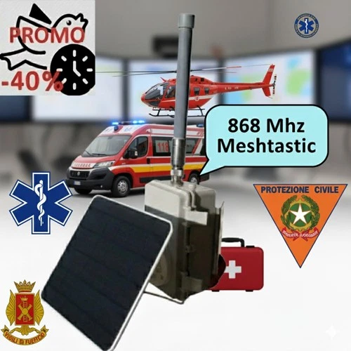 LoRa Meshtastic 868 MHz SOLAR REPEATER (GPS)