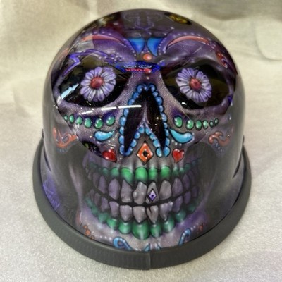 Horny Mike Count s Kustoms Sugar Skull  Motorcycle Helmet Large Featured In Show