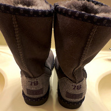 UGG Classic Short Gray Suede Shearling Lined Pull-On Boots Women US 7