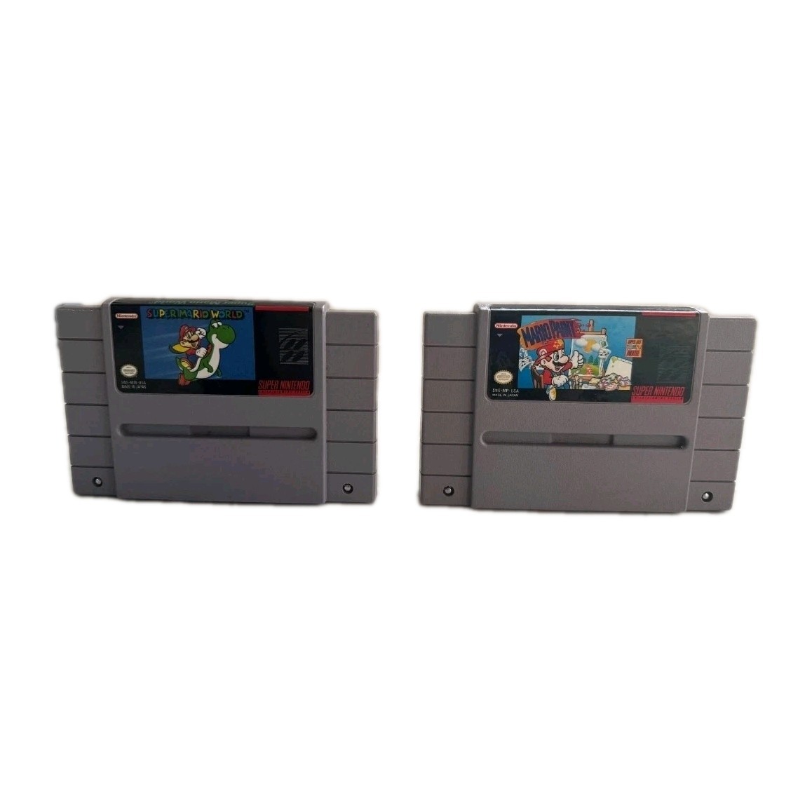 Lot of 2: Super Mario World and Mario Paint SNES Cartridges Only Tested/Working