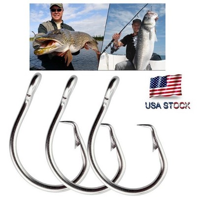 50pcs Stainless Steel Big Game sea Fishing Hook Tuna Circle Hook 8/0-14/0 39960D | eBay 50pcs Stainless Steel Big Game sea Fishing Hook Tuna Circle Hook 8/0-14/0 39960D | eBay