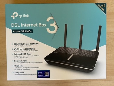 TP-LINK Archer VR2100v WLAN-Router mit Integriertem DSL Modem