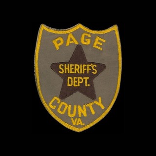 RARE Vintage Page County VA Virginia Sheriff's Dept. POLICE PATCH Cheesecloth