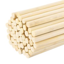 Wooden Dowel Rods, 20cm/8" Round Dowel Rod, 10mm/0.39" Stick, 50 Pack