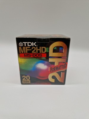 TDK MF-2HD 20x MS-DOS Formatted 1,44MB 3,5'' Floppy Discs NOS Disketten