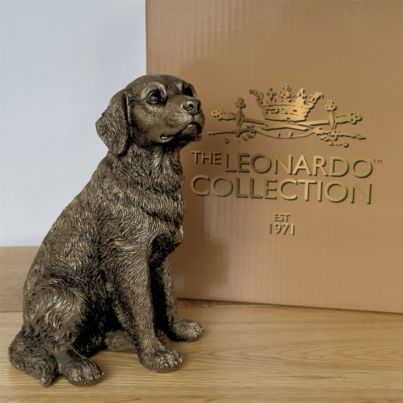 Retriever ornament figurine Leonardo Reflections Bronzed Dog lover gift boxed