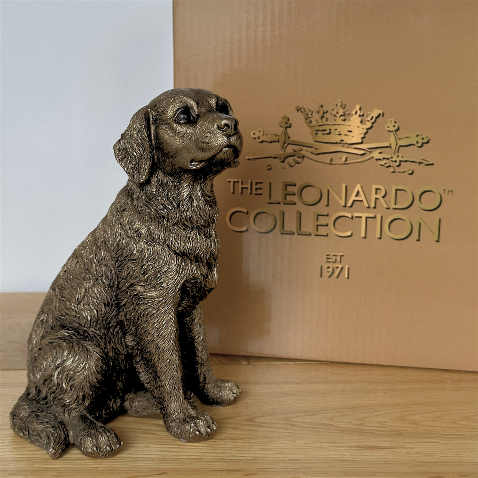 Retriever ornament figurine Leonardo Reflections Bronzed Dog lover gift boxed