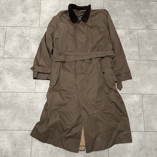 Gieves & Hawkes, Gieves & Hawkes Savile Row Trench Rain Coat Brown Tan 44 Reg Wool Lining Vintage