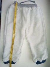 Pants Unisex White Fleece