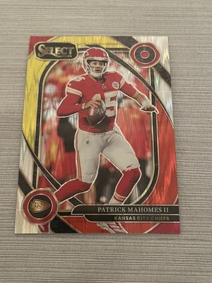 2024 Panini Select #223 Patrick Mahomes II Red & Yellow Prizm Shock