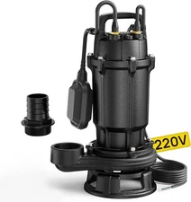 Aquastrong 1 HP Sewage Grinder Pump 220V 4200 GPH 2" Discharge #R046