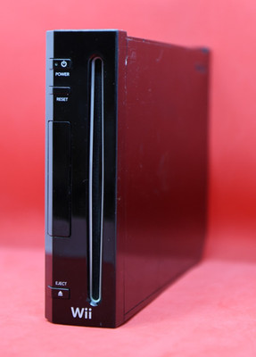 Nintendo Wii RVL-001 Black Console Only For Parts or Repair