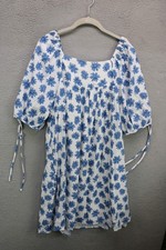 Sophie & Hailie Short Puff Tie Sleeve Floral Dress-Size Large-Cottagecore