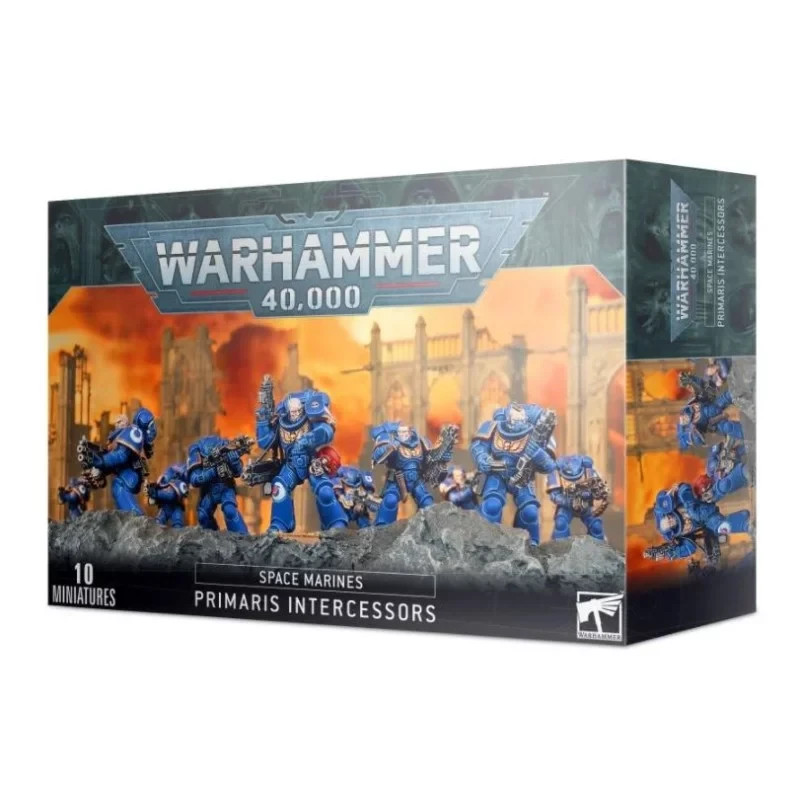 Warhammer 40K Space Marines Intercessor figurines de collection Games Workshop