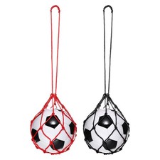 2Pcs Solo Soccer Training Ball Net Fits Ball Size 3, 4, 5, Red, Black