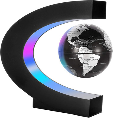 Globo flotante magnetico LED base en forma C regalo oficina estudiantes negro