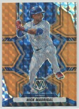 Nick Madrigal 2022 Panini Mosaic Fluorescent Orange Prizm /25 #128 Chicago Cubs