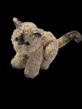 Gund Plush Kitty Cat Bootsie 1137 Blue Eyes Tan Gray Stuffed Animal