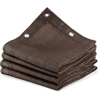 90% UV Block Outdoor Sun Shade Cloth 10X20 Ft. Brown, HDPE Material, Reinforced