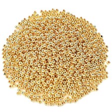 1200Pcs 4mm Gold Round Beads for Bracelet Jewelry Making