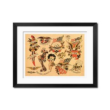 17x24 Print - Sailor Jerry Old School Vintage Tattoo Flash Poster 0334