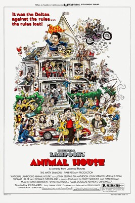 1978 National Lampoons Animal House Movie Poster 11X17 Bluto John Belushi  