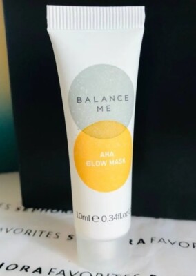 Balance Me: AHA Glow Repair Mask Full Size Glycolic Acid Kaolin Clay Linden 50ml