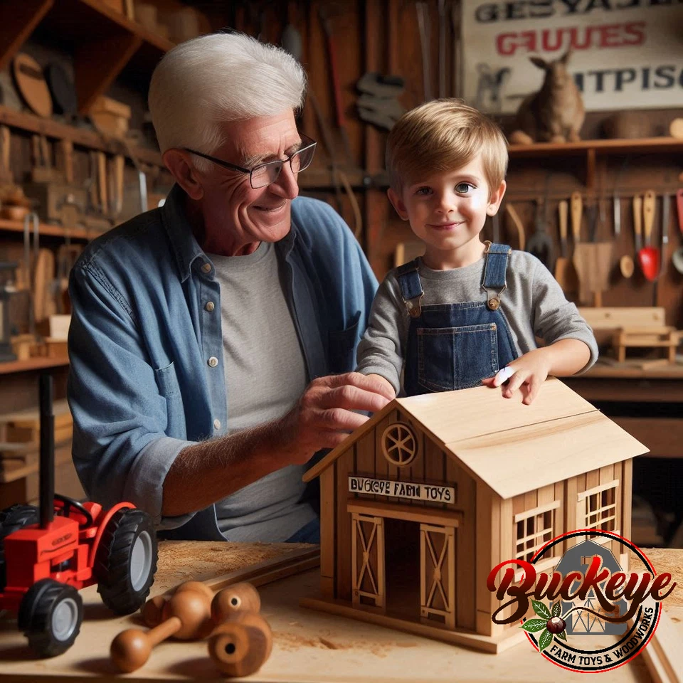 Kit hágalo usted mismo tractor de juguete 1/64 granero #K43D2 Foto 4 de 4